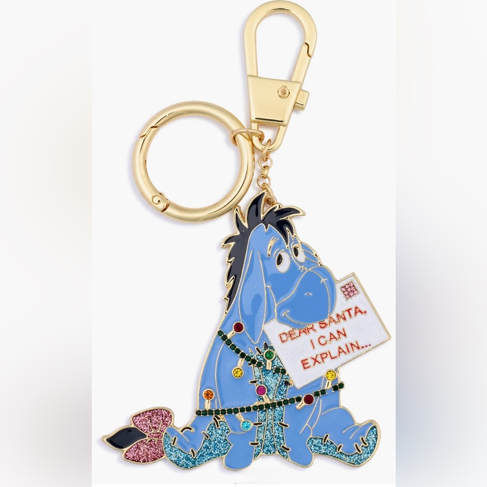 Disney X Baublebar Holiday Eeyore Holding A Dear Santa Letter Bag Charm/KeyChain